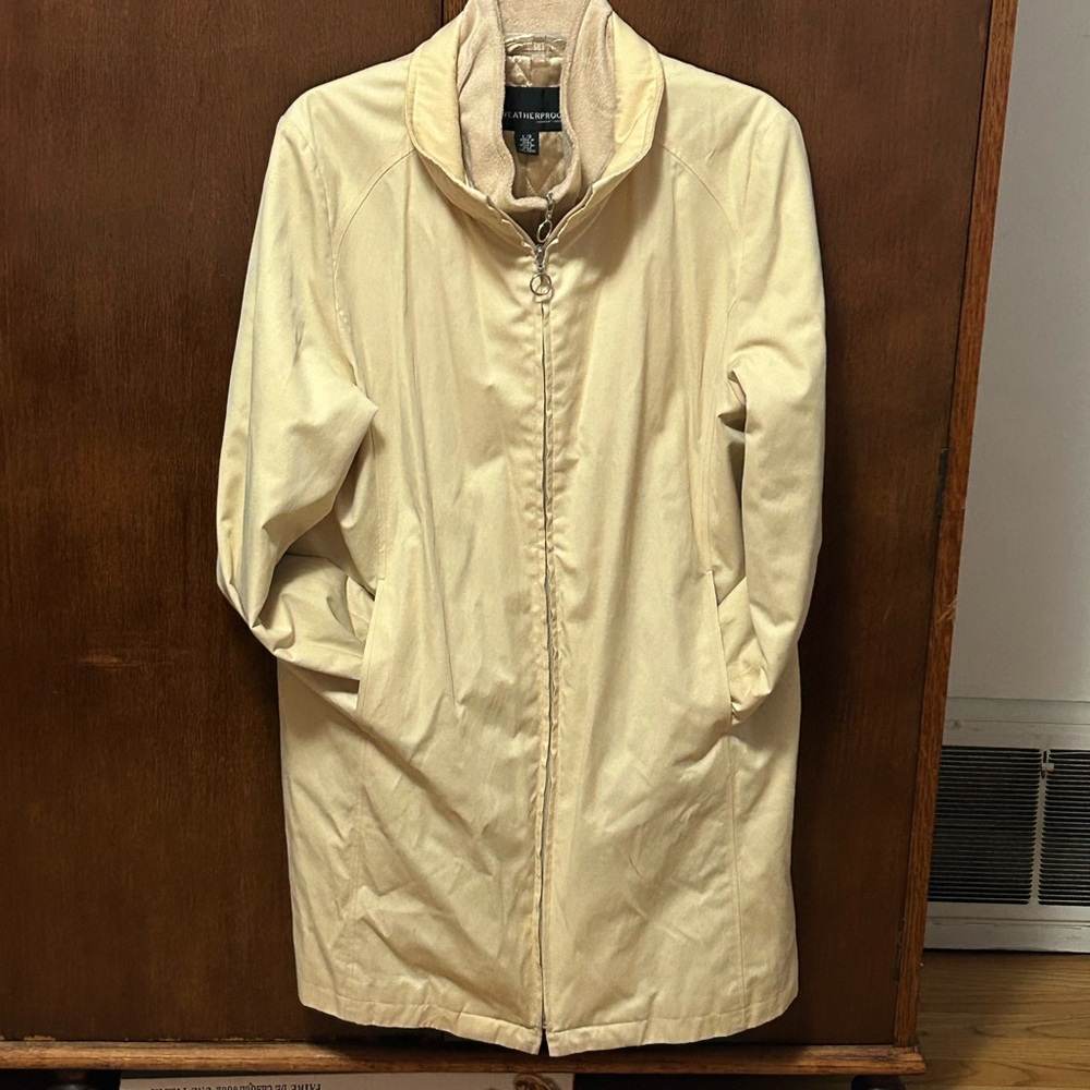Weatherproof Cream Trench Coat for Women size L